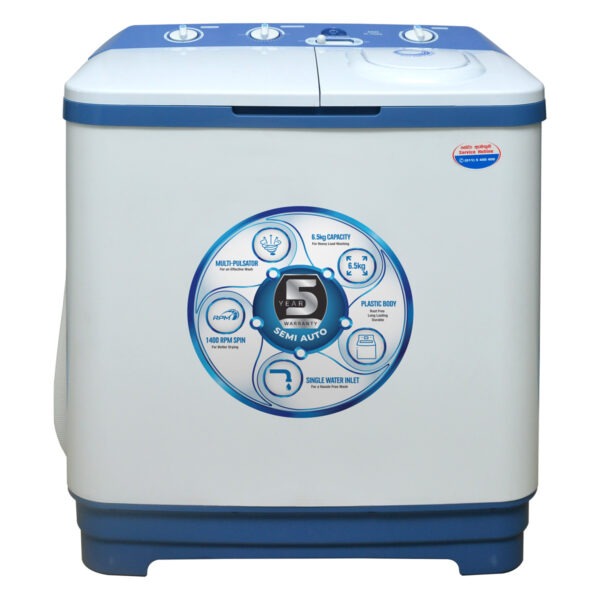 Sisil Semi-Automatic Washing Machine Top Load 6.5Kg